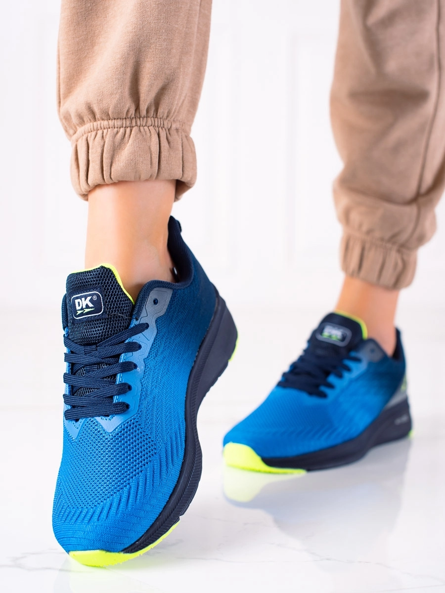 Adidași de designer pentru femei, albastru fără toc