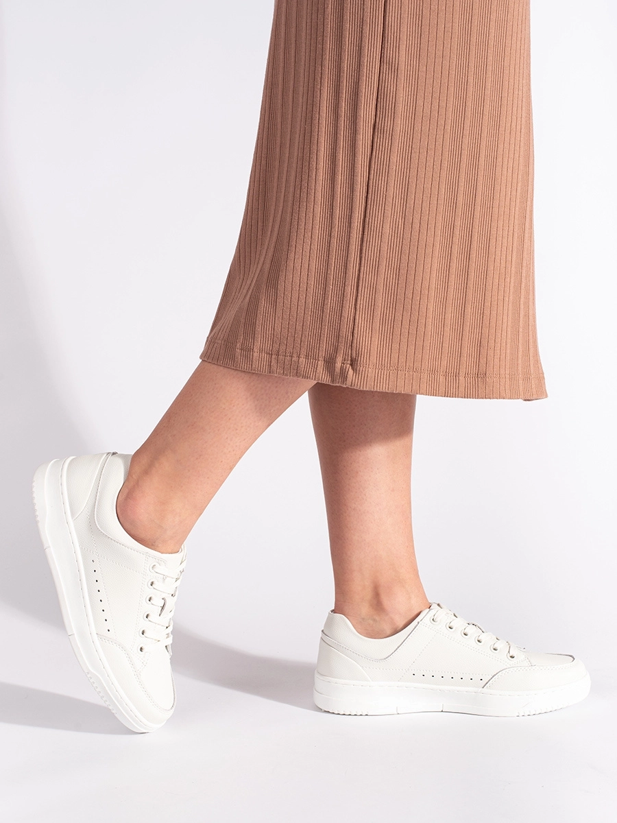 Adidași de lux cu platformă albă pentru femei