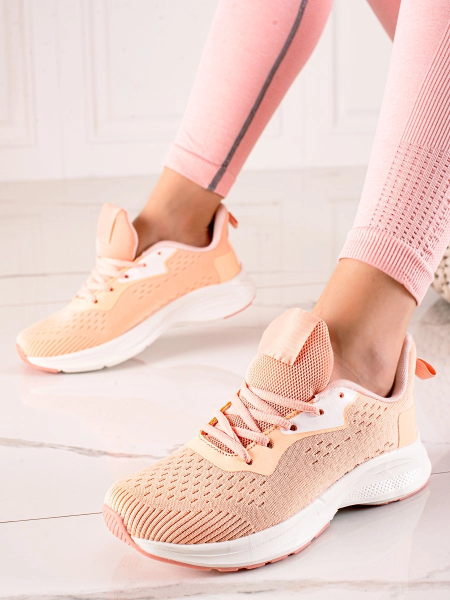 Adidași de lux pentru femei roz fără toc