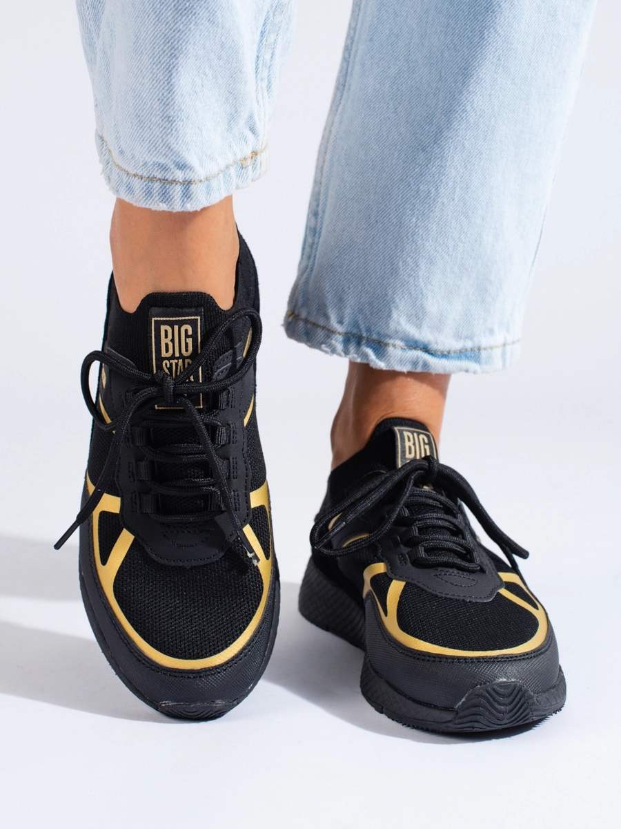Adidași eleganți pentru femei negre fără toc