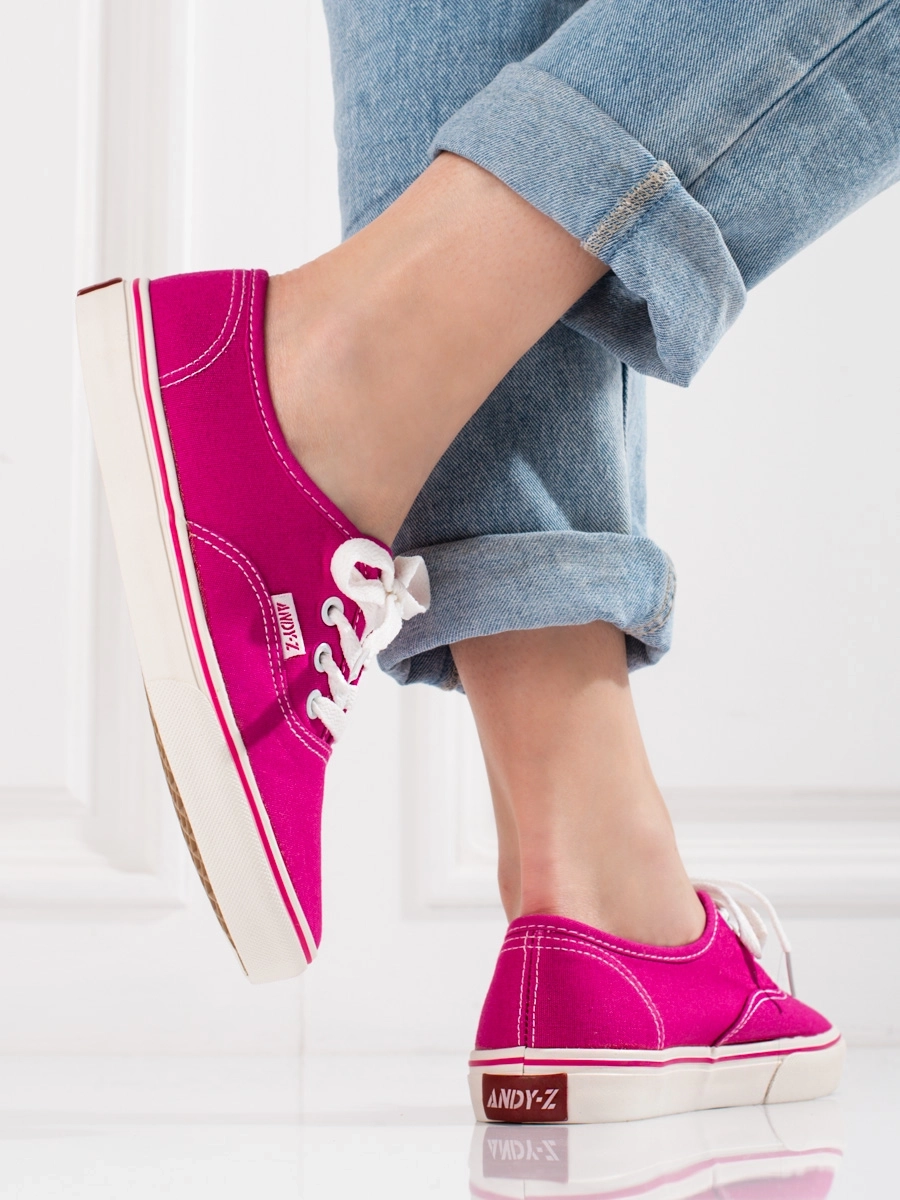 Adidași la modă pentru femei de culoare roz fără toc