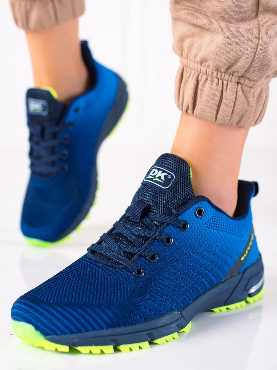 Adidași trendy pentru femei de culoare albastră fără toc