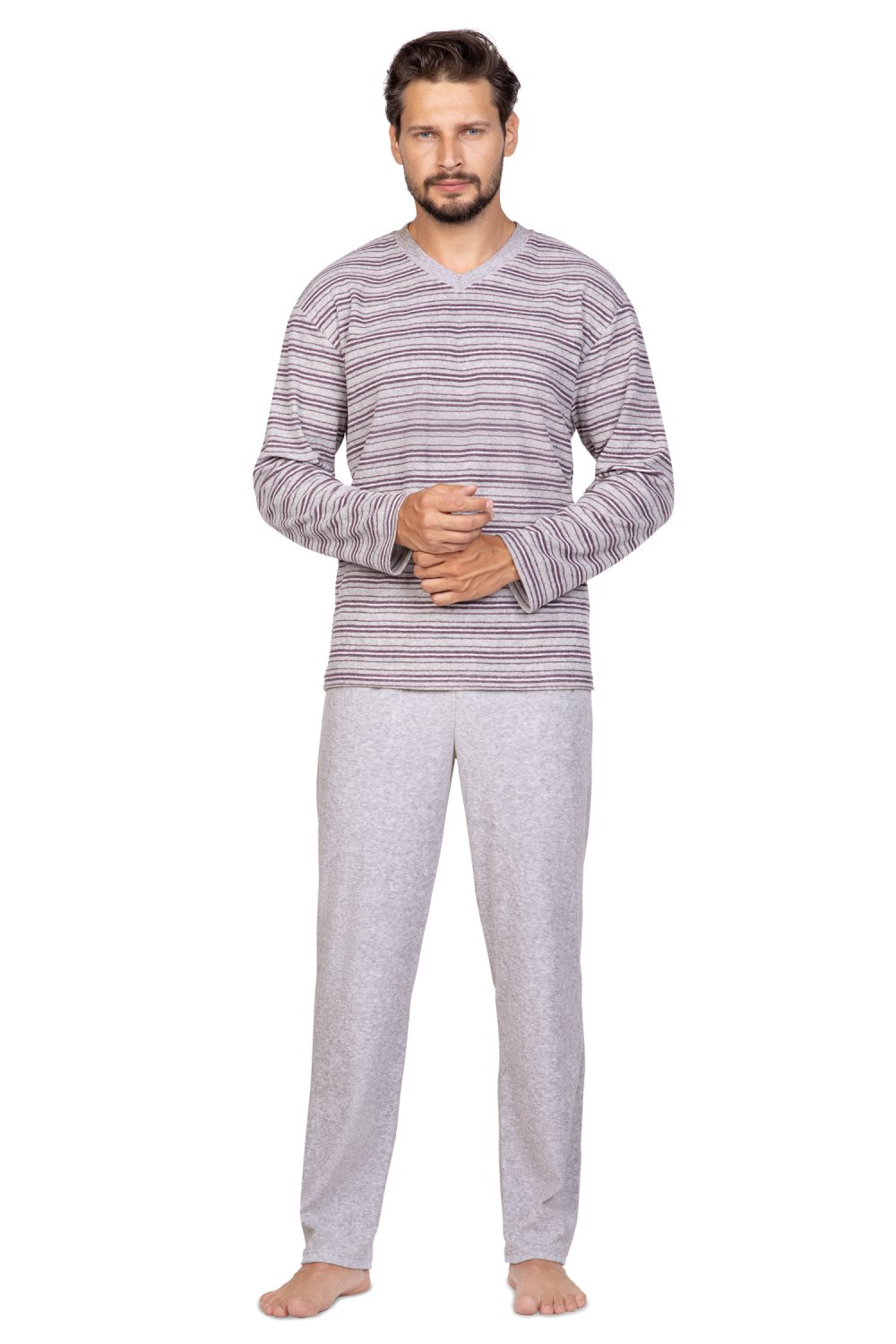 Pijama pentru bărbați 589 brown plus