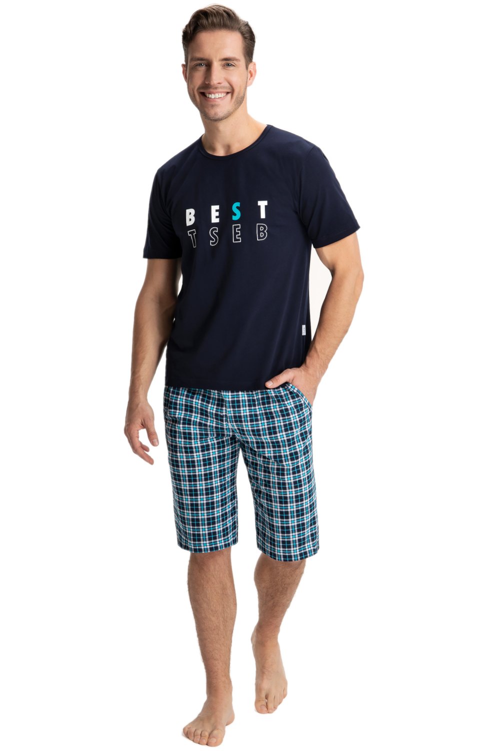 Pijama pentru bărbați 718 dark blue plus